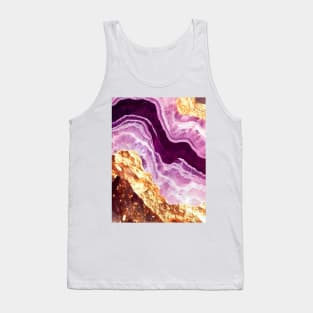 Amethyst and gold  texture Tank Top